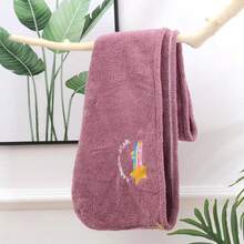 1 chiếc mũ sấy tóc Hàn Quốc hình nơ công chúa, vải nỉ san hô mật độ cao, khăn quấn tóc mềm mại và thấm hút - Màu tím - Xem 11