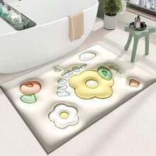 1 tấm thảm mềm chống trượt thấm hút, thảm chùi chân phòng tắm nhanh khô, thảm nhà vệ sinh, đồ trang trí phòng tắm siêu thấm hút, trang trí nhà cửa, mùa thu - Nhiều màu - Xem 3