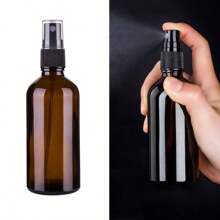 Amber Glass Essential Oil Spray Bottle, 100ML Small Mist Air Spray Bottle, Easy To Travel, Leak Proof - For Toner, Face And Hair Spray - Brown - View 2