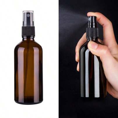 Amber Glass Essential Oil Spray Bottle, 100ML Small Mist Air Spray Bottle, Easy To Travel, Leak Proof - For Toner, Face And Hair Spray