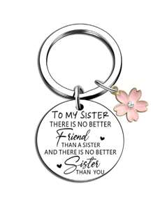 Sister Keychain, Gift For Female Friend, Birthday Gift For Women Friendship, Friendship Gift For Her, Christmas Gift, Stainless Steel, Casual, Cute, Elegant Car Accessories Bag Charm School Goth Y2k