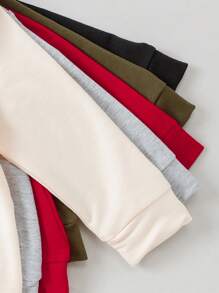 4pcs/Set Baby Boy Casual Sweatshirt & Pants Set, Long Sleeve Pullover Hoodie & Long Trousers