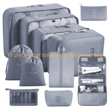 6/7/8/9/10/11 件便携式旅行收纳袋套装 - 轻松整理您的衣物、鞋子和内衣 - 非常适合行李箱和手提箱包装标语图形旅行收纳袋便携式带鞋洗漱用品和洗衣袋学校用品学校用品大学宿舍装饰卧室装饰宿舍必需品学生教师收纳袋衣物收纳衣物整理器旅行袋套装旅行整理器套装旅行必需品返校用品