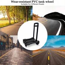 带手柄的可折叠便携式行李车、手推车、购物车、手推车，用于货物、杂货、购物销售 - 黑色 - 查看 10