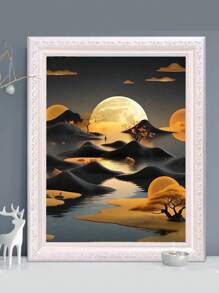 1 bức tranh kim cương, thiết kế nền mặt trăng, phù hợp cho người lớn mới bắt đầu, quà tặng kim cương đầy đủ, đi kèm với bộ thêu kim cương 5D, tuyệt vời để trang trí nghệ thuật tại nhà - Nhiều màu - Xem 10