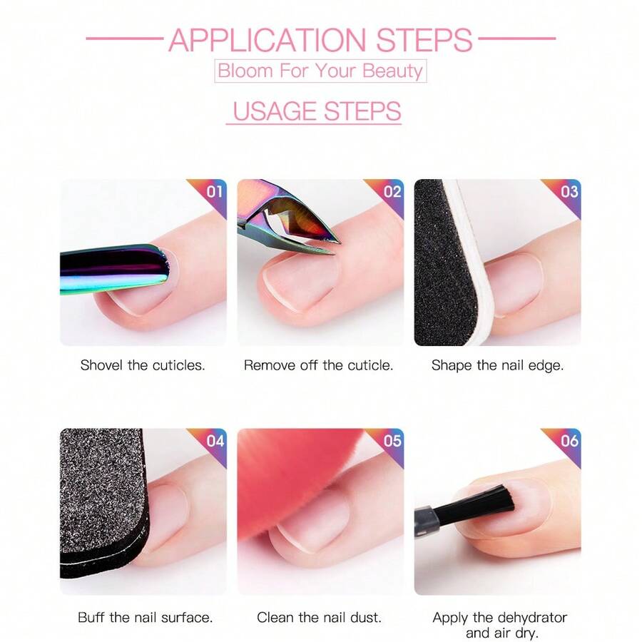 4Pcs Gel Nail Polish Set Semi Permanent Colorful Gel Polish Soak Off UV