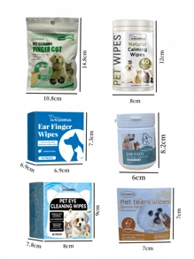 YEGBONG 1pc Finger Wipes For Ear Cleaning For Dogs, Cats And Pets, Removes Dirt