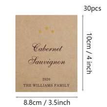 30pcs Wine Labels, Photo Wine Label Template, Minimalist Wedding Favor, Custom Wine Label, Personalized Gift, Wine Gift Label - Multicolor - View 13