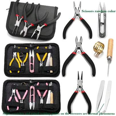 1 Set Jewelry Making Supplies Kit, Includes Jewelry Pliers, Jump Ring Opener, Awl & Wire Cutter, For Jewelry Repair & Crafting
