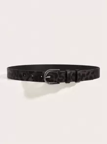 1 件西式铆钉装饰豹纹女士腰带，适合秋季、秋季、万圣节日常穿着 - 金色鉚釘皮帶 - 查看 30