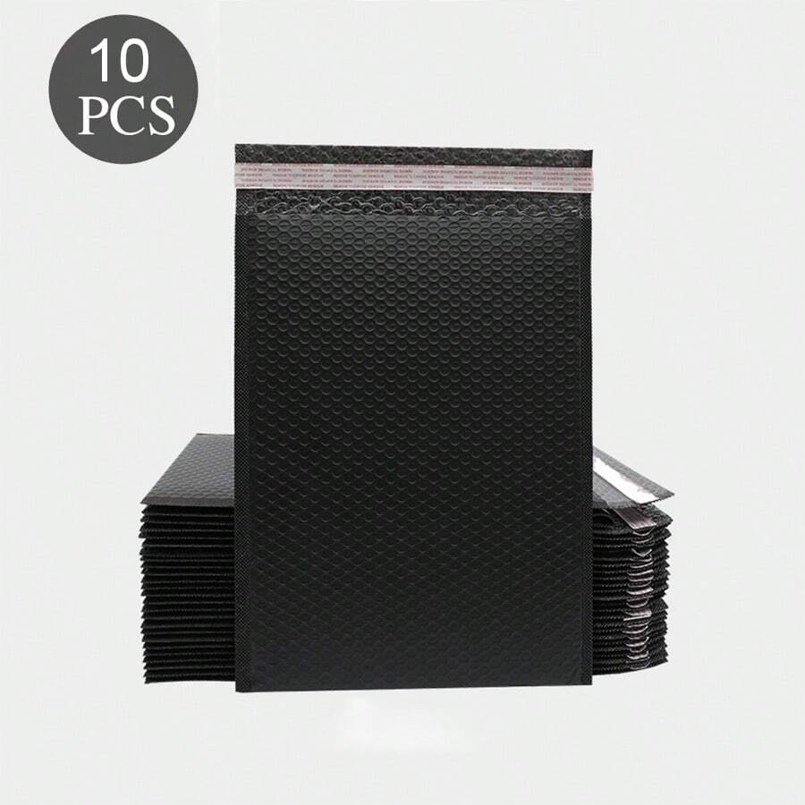 10个哑光共挤气泡信封袋，加厚防水防震服装快递包装泡沫袋，快递气泡信封袋，气泡缓冲袋，快递包装袋，泡沫信封，礼品包装袋，气泡信封袋 - 黑色 - 查看 1