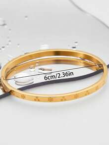 1 件欧美极简主义 INS 雪花图案女士可调节细手镯，适合节日、派对、日常佩戴、圣诞礼物 - 彩色 - 查看 6