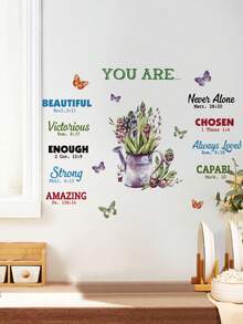 mama look 2 miếng/4 miếng 30*60cm/11,81*23,62in Miếng dán tường hình cây trồng trong chậu hình hoa hướng dương cho phòng khách phòng ngủ Miếng dán trang trí có thể tháo rời bằng PVC, tranh tường phòng tắm - Nhiều màu - Xem 9