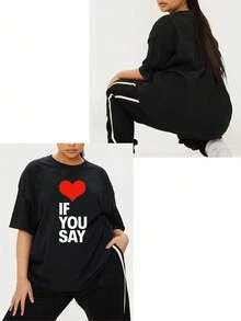 Camiseta de mujer de talla grande personalizada, personaliza tu texto/bendición/nombre/aniversario, adecuada para Halloween, Navidad, Día de San Valentín, Día de la Madre, aniversario, cumpleaños, texto personalizado divertido, vuelta al colegio, regalo para la mejor amiga, regalo de San Valentín, regalo de cumpleaños, regalo festivo, regalo de aniversario, uniforme de equipo de empresa, uniforme de equipo de caridad, reunión familiar - Negro - Ver 3