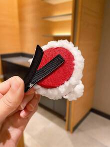 1pc Girls' Christmas Hair Accessory With Santa Hat Design, Suitable For New Year And Christmas Party