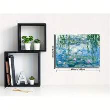 Impresiones en lienzo de arte de ninfeas florales por famosas pinturas al óleo, reproducción de flores para decoración del hogar en cocina, dormitorio, baño, moderno clásico, paisaje, obra de arte Giclee enmarcada/sin marco