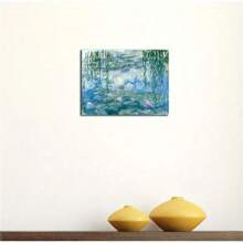 Impresiones en lienzo de arte de ninfeas florales por famosas pinturas al óleo, reproducción de flores para decoración del hogar en cocina, dormitorio, baño, moderno clásico, paisaje, obra de arte Giclee enmarcada/sin marco