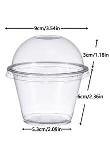 50入組透明迷你蛋糕杯，咖啡奶油蛋糕包裝、慕斯、布丁、果凍、提拉米蘇、冰淇淋和其他甜點専用布丁杯 - 無色 - 查看 12