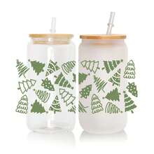 5 张/套 可爱圣诞树设计 UV DTF 转印贴纸 防水 3D DTF 浮雕水晶标签 16 盎司玻璃杯包装墙贴装饰贴纸贴在剪贴簿上 高品质剪贴簿材料防晒霜 DIY 装饰眼镜笔记本电脑手机壳冰箱电脑水瓶笔记本电脑规划师办公桌手工艺品贴纸时尚材料图案 - 彩色 - 查看 8