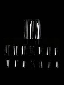Tips Soft Gel Uñas Postizas Forma Square Corto Transparente 600pzs - transparente - Ver 2