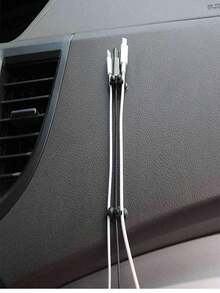 Bộ 8 kẹp đa năng cho xe hơi, kẹp giữ dây cáp USB ô tô, kẹp giữ tai nghe/dây điện trên xe hơi - màu đen - Xem 4