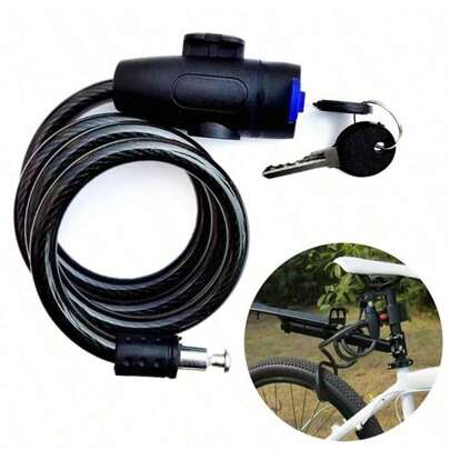 Candado Pesado Y Resistente De Motocicleta De 33,46 Pulgadas, Candado De Cadena De Bicicleta, Antirrobo De Metal Con Dos Llaves, Accesorios De Candado De Bicicleta Reforzado Con