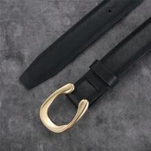 1 quần jeans thắt lưng đen trang trí thời trang nữ, quần thường ngày, váy, phong cách đường phố đa năng - màu đen - Xem 2