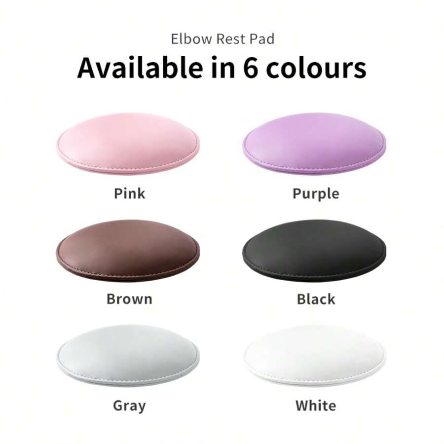 圆形指甲扶手肘垫，超细纤维皮革肘垫，带防滑底座的指甲肘部扶手，适用于美甲技术修甲和办公室