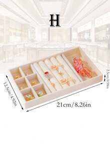 Hộp đựng trang sức nhung 9 chiếc, Khay trưng bày trang sức, Khay đựng đồ trang sức, Khay lưu trữ thanh lịch, Khay đựng đồ trang sức dạng lưới, Giá để đồ trang sức di động, Khay đựng đồ trang sức, Hộp đựng đồ trang sức, Ngăn kéo đựng đồ trang sức, Thích hợp đựng hoa tai, vòng cổ, vòng tay, nhẫn, Nhiều kích cỡ, Ngăn đựng đồ trang sức, Đồ trang trí Halloween, Đồ trang trí nhà cửa, Đồ trang trí Giáng sinh - Màu be - Xem 14