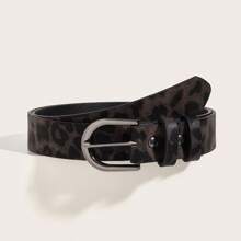 1 件西式铆钉装饰豹纹女士腰带，适合秋季、秋季、万圣节日常穿着 - 金色鉚釘皮帶 - 查看 31