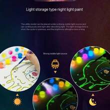 1 peça de tinta luminosa superolefina que brilha no escuro, revestimento luminoso líquido fluorescente à base de água, à prova d'água, volta às aulas, material escolar