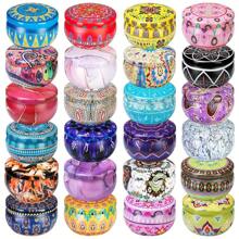 10 Peças de Latas de Vela Impressas com Floral Premium - Recipientes Redondos DIY com Tampas Seguras para Velas Criativas, Artes e Artesanato e Armazenamento Versátil - Uma Adição Estética Perfeita para Suas Necessidades Domésticas e de Presentes