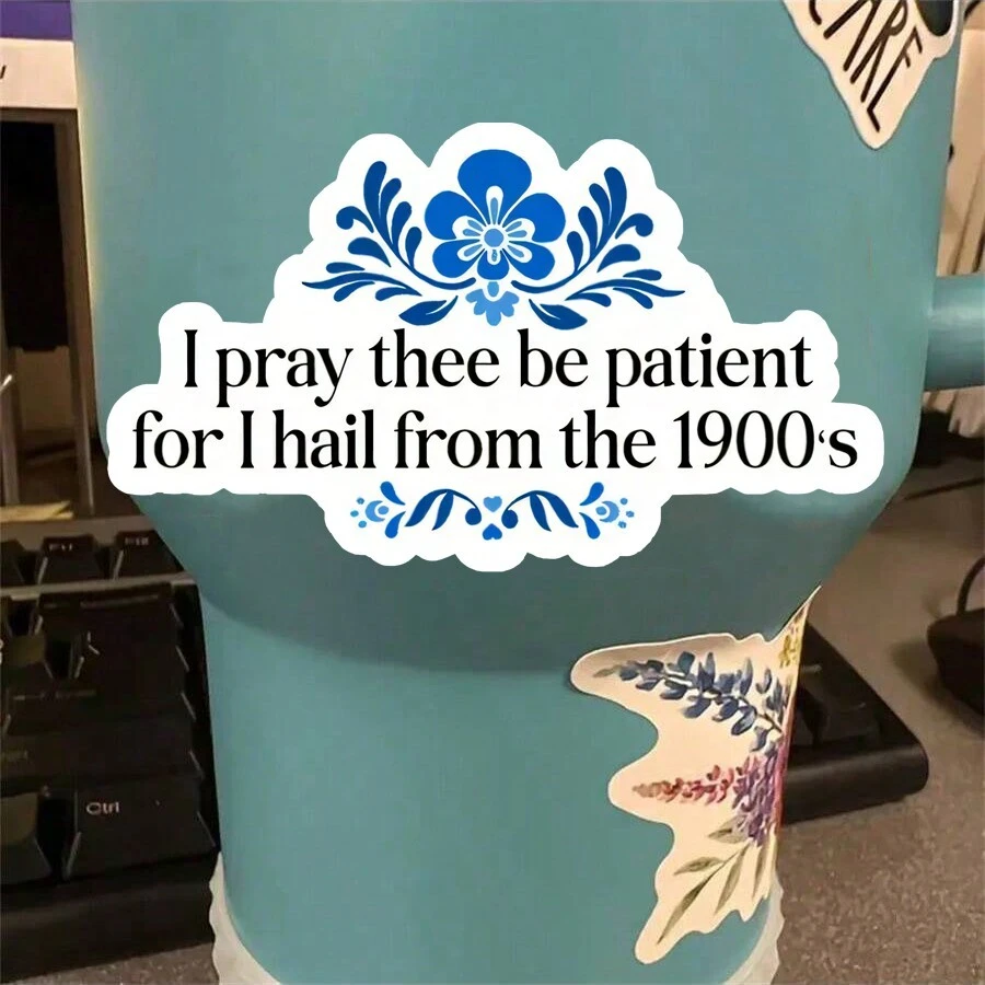 1PC, Văn hóa Web Retro Vui nhộn 3 inch Có thể tháo rời ngoài trời bằng nhựa vinyl chống thấm nước Quà tặng sáng tạo Hình dán hài hước cổ điển Hình dán câu nói thời xưa Hình dán trích dẫn cổ điển Hình dán hài hước kiên nhẫn Hình dán trích dẫn theo chủ đề những năm 1900 Thích hợp cho máy tính xách tay, máy tính bảng. - Nhiều màu - Xem 1