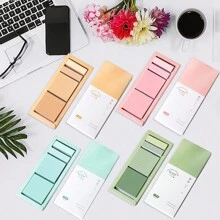 Creative Minimalist Boxed Sticky Note Set, Gradient Color, Student/Office Memo Pads With Adhesive & Index Tabs, Various Sizes & Styles To Fit Different Note-Taking Occasions