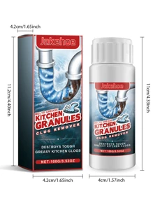 Gutter Clogging Removal Powder Dissolves Drains, Bathroom Toilet Drains, Anti-Clogging Cleaning - Blue - View 2