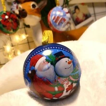 1 个锡罐，圆形锡盒，糖果锡容器，圣诞装饰圆形锡盒 - 彩色 - 查看 6