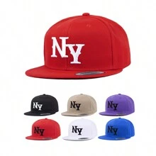 1pc, Unisex Gothic Letter NY, 3D Embroidered Baseball Cap, Baseball Game Fits,Basketball,Fall Fits,Sports Style,90's Outfit,Bright Colors,For Women,Sports Hip-Hop Cap, Adjustable Outdoor Sun Protection Casual Cap For Travels, Parties And Beach - Solid Color - View 12