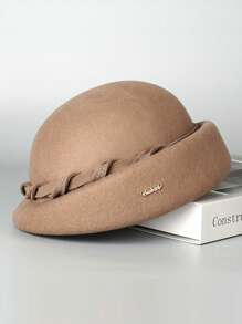 新款秋冬女士羊毛贝雷帽，时尚百搭大围礼品帽，卷边碗帽