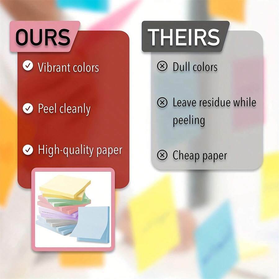 100 Sheets Solid Color Memo Notes, Items For Adults, Paper Craft