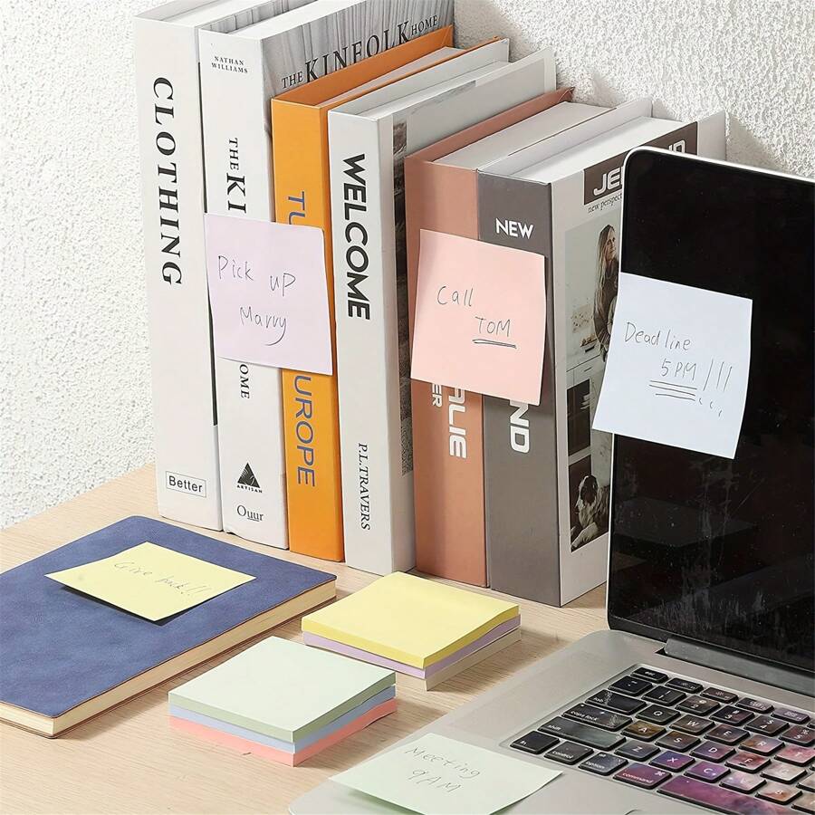 100 Sheets Solid Color Memo Notes, Items For Adults, Paper Craft