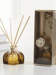 1pc 50ml Air Freshener With 5 Scented Sticks, Suitable For Bathroom Deodorizing, Bedroom Fragrance, Home Decor, Glass Bottle, Rectangular Shape, Feather-Free, Long-Lasting Fragrance Essential Oil, Excellent For Odor Elimination,Aromatherapy,House Freshener,Diffuser,Gift,Home Decor - Multiple Models - View 3
