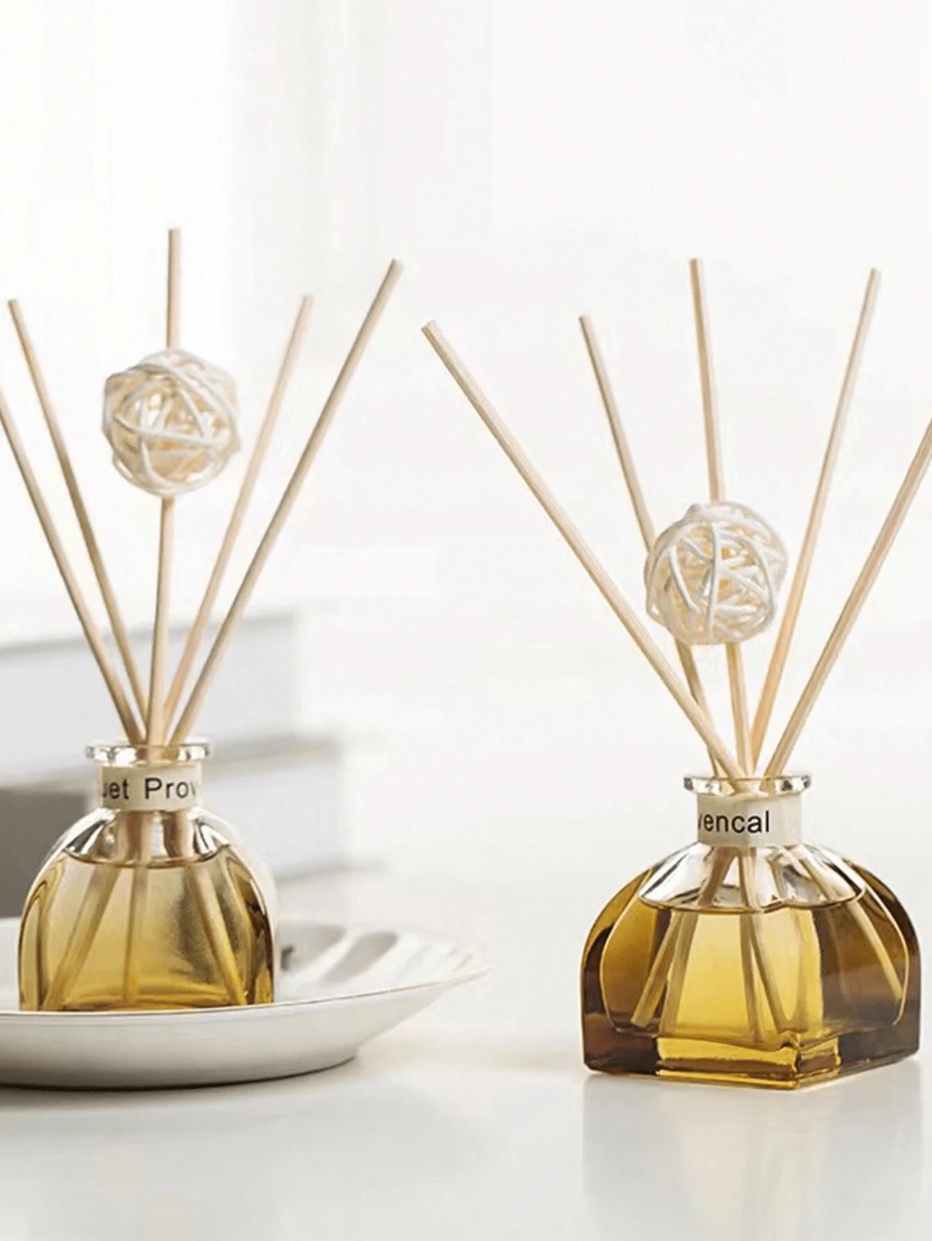 1pc 50ml Air Freshener With 5 Scented Sticks, Suitable For Bathroom Deodorizing, Bedroom Fragrance, Home Decor, Glass Bottle, Rectangular Shape, Feather-Free, Long-Lasting Fragrance Essential Oil, Excellent For Odor Elimination,Aromatherapy,House Freshener,Diffuser,Gift,Home Decor - Multiple Models - View 1
