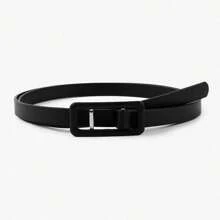 3 条装/1 条装 女士纯色 PU 小皮带 方形扣，时尚细腰带 - 單款 - 查看 10