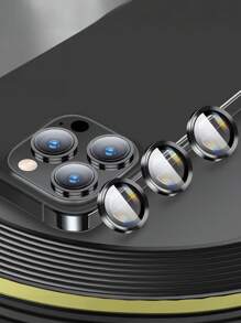 ZYONS 3片/套黑色金属环摄像头镜头保护膜，完美贴合，圆形后置摄像头镜头保护膜，兼容 17 Pro Max/17 Air/16 Pro Max/16 Pro/16 Plus/16/16E/15/14/13 Mini/12/11系列 - 黑色 - 查看 7