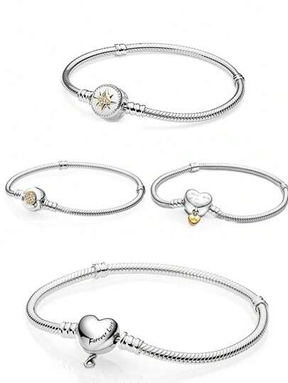 1 chiếc vòng tay thời trang nữ cổ điển đính hạt hình rắn và xương, phù hợp để đeo hàng ngày và là món quà ngày lễ hoàn hảo.