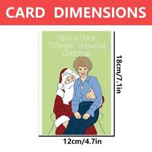 1 张带信封的趣味圣诞贺卡 - 度过一个安静、与众不同、不同寻常的圣诞节 - 适合任何人，独特的节日问候，纸质材料，适合所有圣诞节场合 - 均碼 - 查看 2