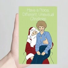 1 张带信封的趣味圣诞贺卡 - 度过一个安静、与众不同、不同寻常的圣诞节 - 适合任何人，独特的节日问候，纸质材料，适合所有圣诞节场合 - 均碼 - 查看 3