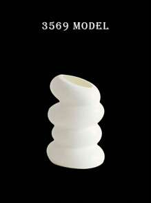 1pc Nordic Style White Vase, Plastic Vase With Creative Asymmetrical Shape, Suitable For Home Decor, Weddings, Parties, Holidays, Modern Desktop Decoration, Floral, Dried Flowers, Landscape Plants Rama Decoration Rama Gifts Birthday Graduation
