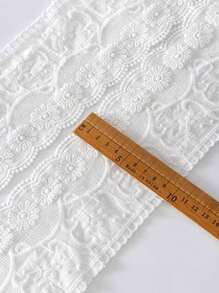 1Meter Premium Embroidered Lace Trim, 10cm Width, Thickened For DIY Clothing Decor, Suitable For Skirt Hems, Autumn/Winter