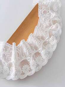 1Meter Premium Embroidered Lace Trim, 10cm Width, Thickened For DIY Clothing Decor, Suitable For Skirt Hems, Autumn/Winter